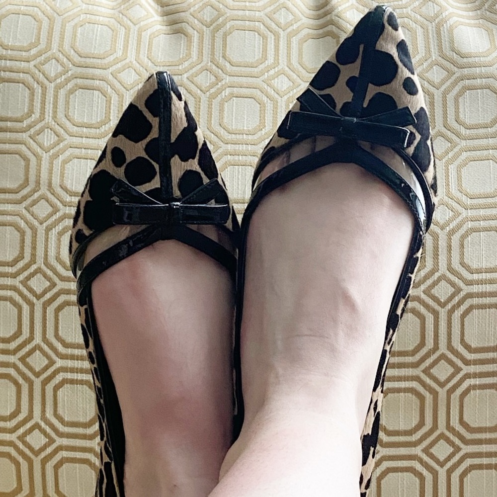 Michael Kors Collection Calf Hair Leopard Flats